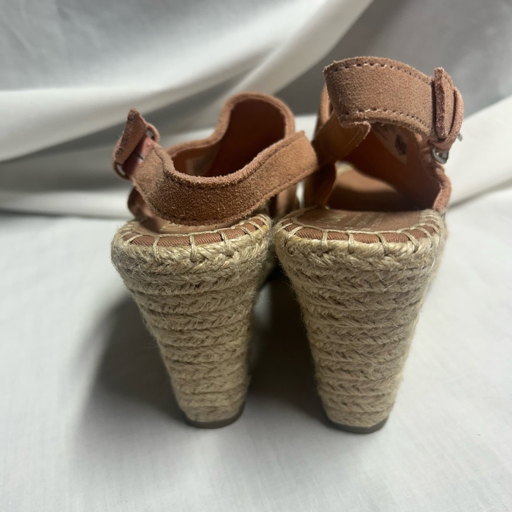 Toms Women’s Monica Sling Back Wedge Heel 6.5 Blush Pink Summer - Picture 6 of 9